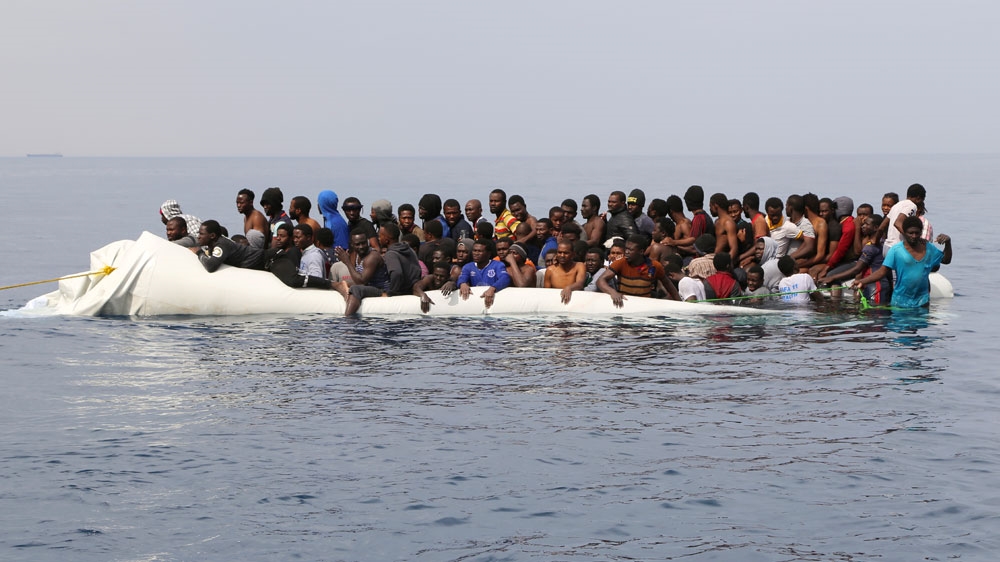More than 6,000 people have been rescued on the central Mediterranean route from Libya to Italy in the last few days [Abdullah El Gamoudi/AFP]