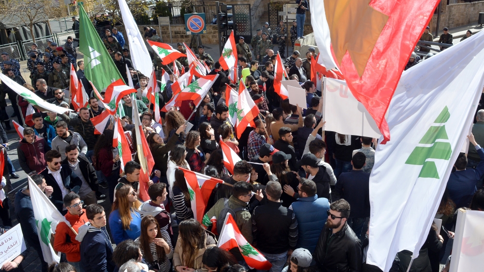 Protest demanding a new elections law in Lebanon