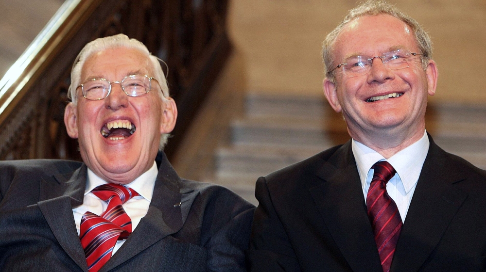 In government, McGuinness developed a bond with Ian Paisley, a former bitter foe [Reuters]