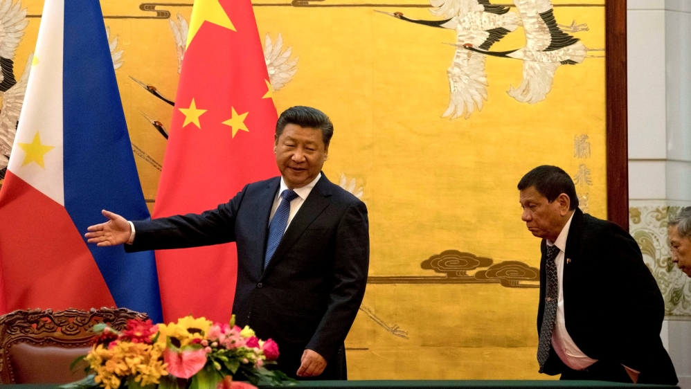  Tensions have eased considerably since Duterte took office in June and began reaching out to China [Reuters]