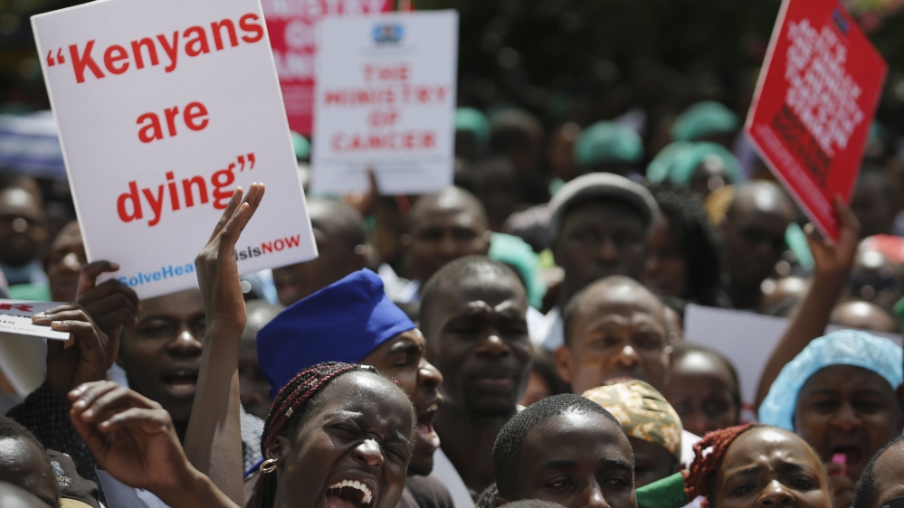 On February 15, doctors and healthcare workers protested against the jailing of medical union officials amid the country's wider doctors' strike [EPA/Dai Kurokawa]