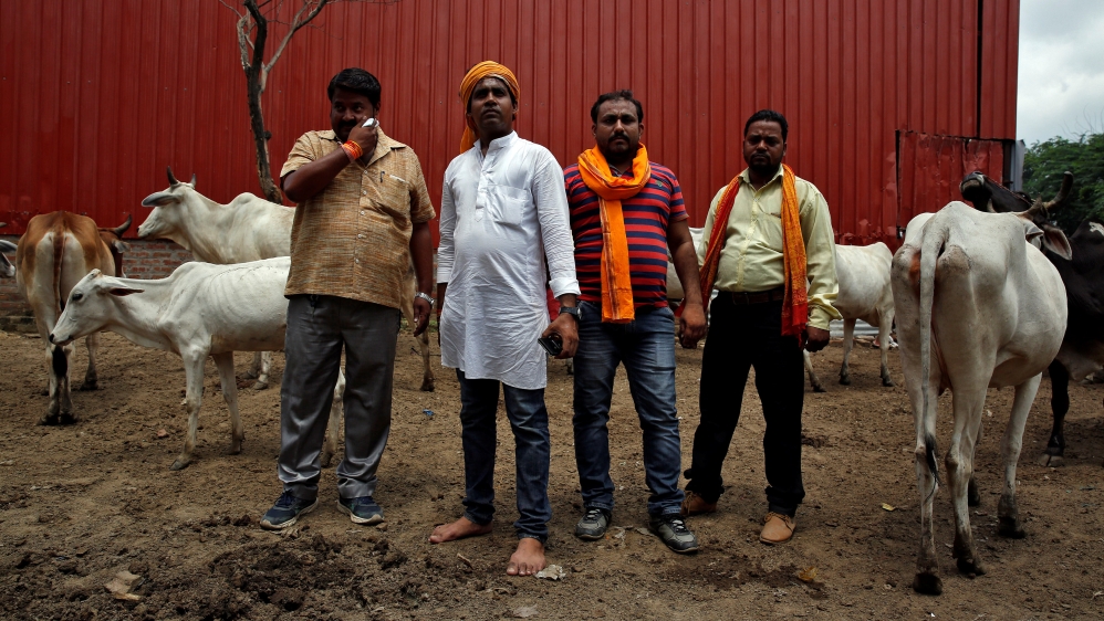 Digvijay Nath Tiwari (L), the commander, and