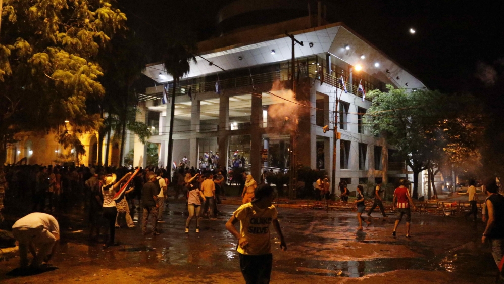 Protesters storm the National Congress in Asuncion