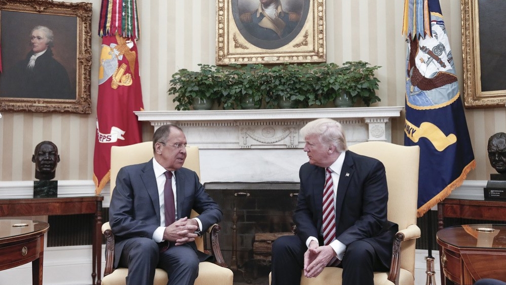 US President Donald J. Trump meets Russian Foreign Minister Sergei Lavrov