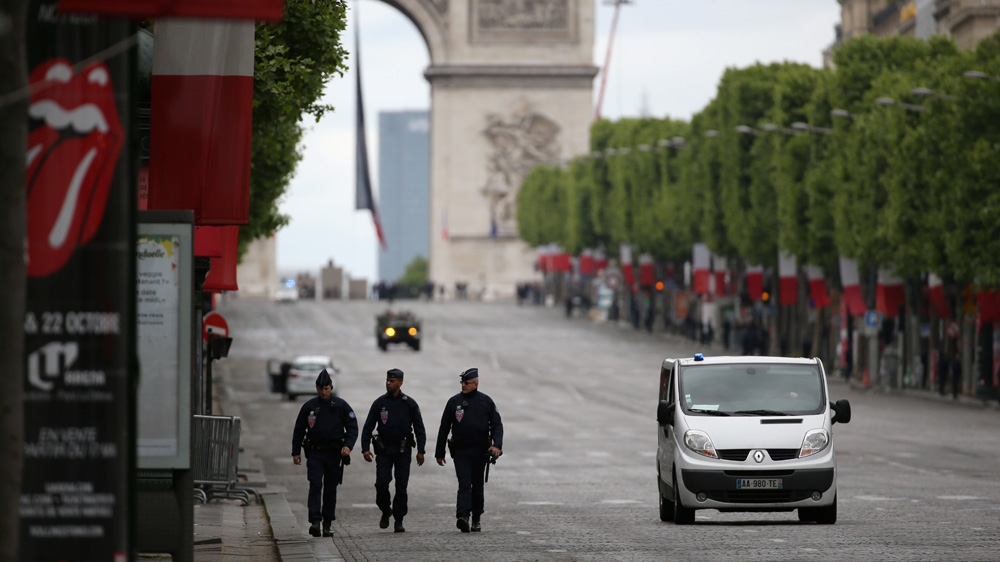 Security was high around Paris, a city which has been the subject of several attacks over the past few years [AFP]