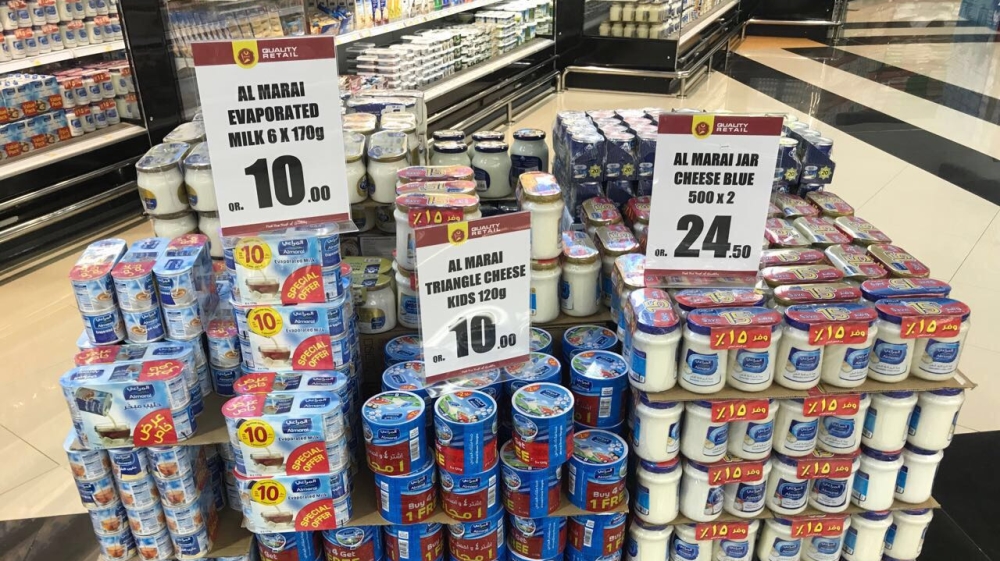 Almarai on sale in Doha supermarkets [Jenna Belhumeur/Al Jazeera]