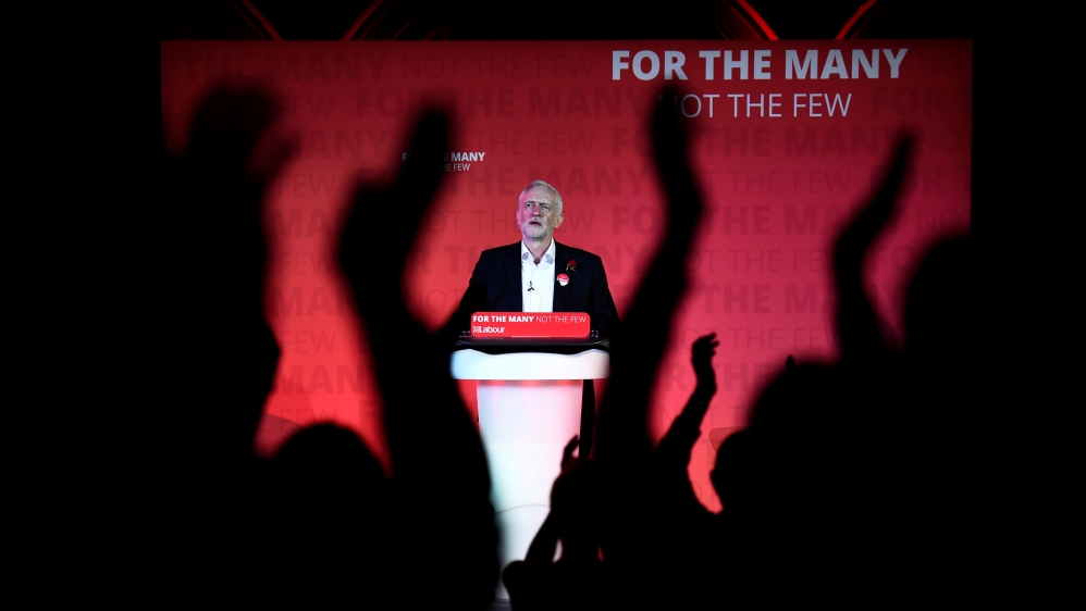 FILE PHOTO: Jeremy Corbyn, leader of Britain''s opposition Labour Party, speaks at his closing election campaign rally in London