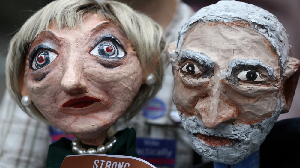 UK election: Corbyn and May