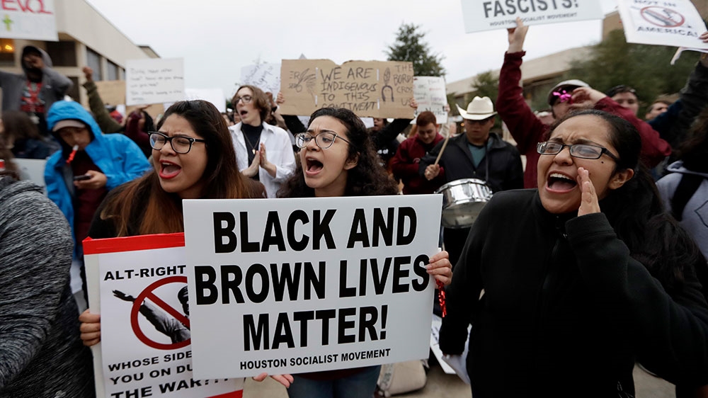 Since the start of the 2016 academic year, the SPLC has documented more than 135 incidents of white supremacist and white nationalist recruitment efforts on campuses [David J. Phillip/AP Photo]