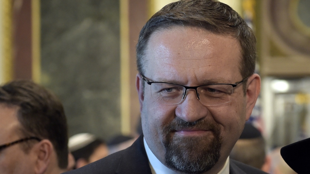 Sebastian Gorka has ties to a Hungarian far-right order historically linked to the Nazis [Susan Walsh/AP]