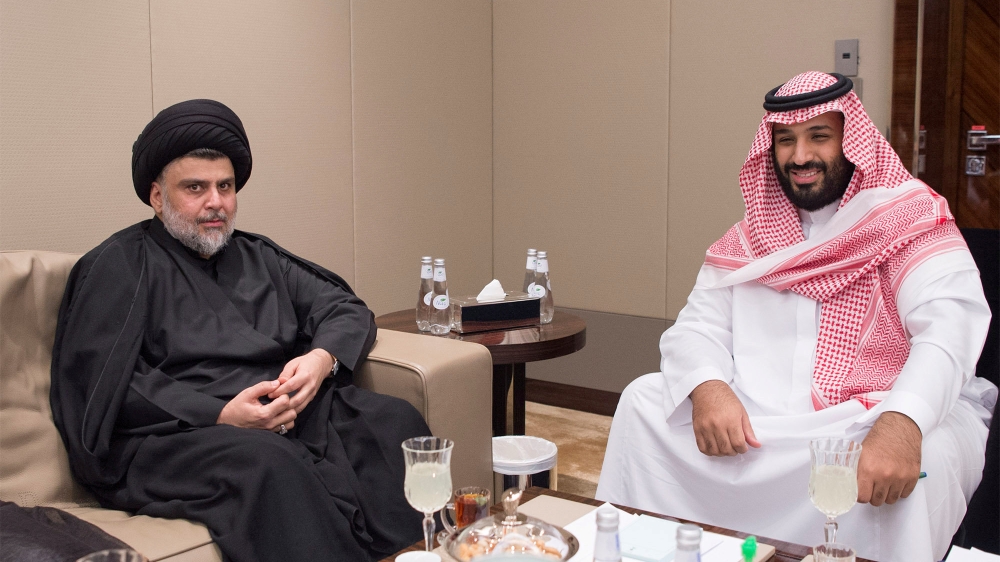 FILE PHOTO: Saudi Crown Prince Mohammed bin Salman meets with Iraqi Shi''ite leader Muqtada al-Sadr in Jeddah