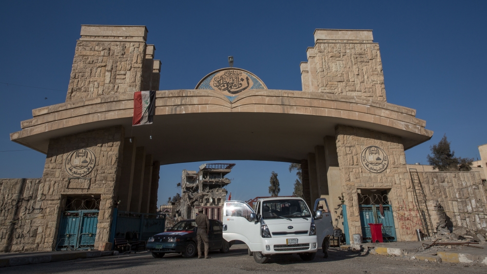 Mosul University was severely damaged in heavy fighting and is now manned by security forces after the fall of ISIL [John Beck/Al Jazeera]
