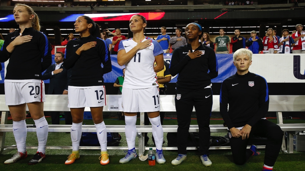 AP US soccer national anthem protest