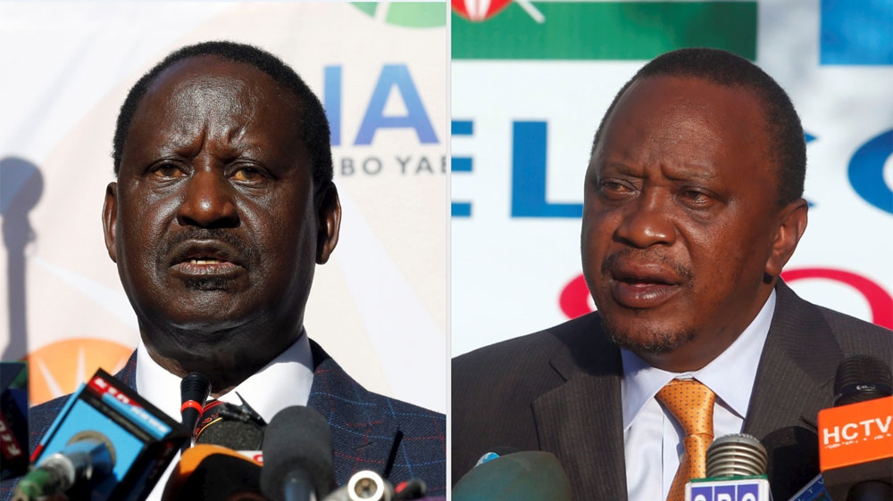 Opposition leader Odinga (left) and Kenyatta (right) have been long-time political rivals