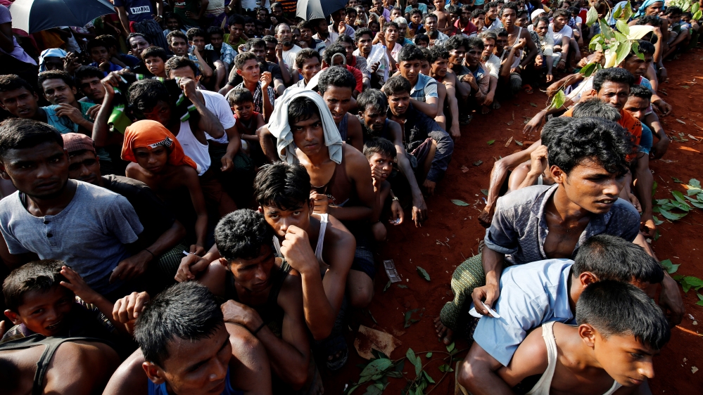 Aid groups have said that the camps in Bangladesh have become overcrowded [Mohammad Ponir Hossain/Reuters] 