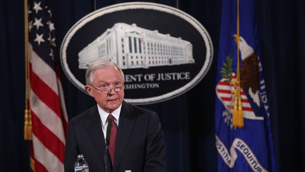 Sessions said no current beneficiaries of the programme would be affected before March 5 [Alex Wong/Getty Images/AFP] 