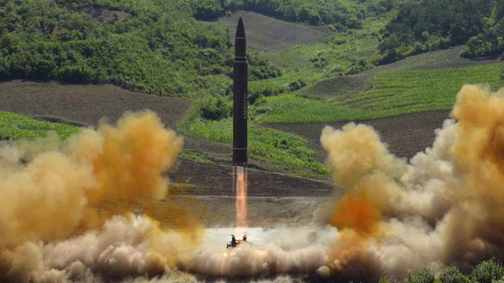This file photo distributed by the North Korean government shows what was said to be the launch of a Hwasong-14 intercontinental ballistic missile, ICBM, in North Korea''s northwest, Tuesday, July 4,