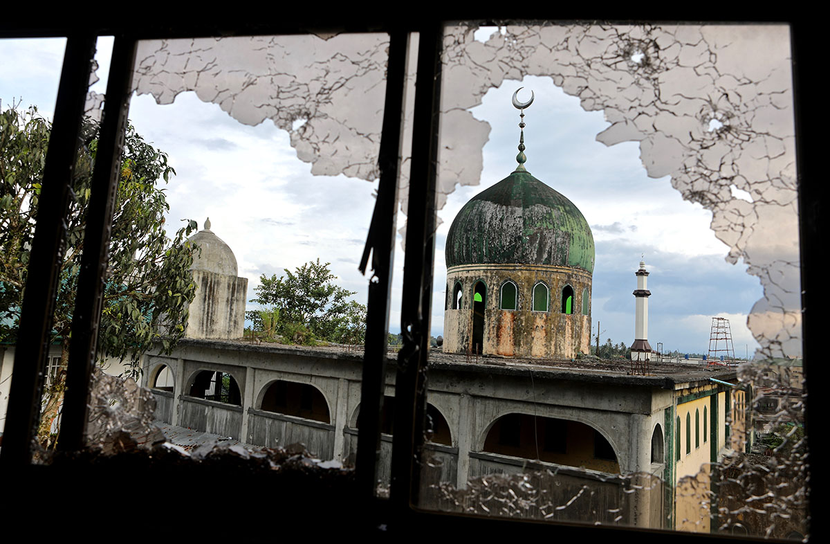This mosque was the site of one of the first battles between ISIL and government forces in Marawi, southern Philippines, in May. As government forces retreated, the armed group took over the city.