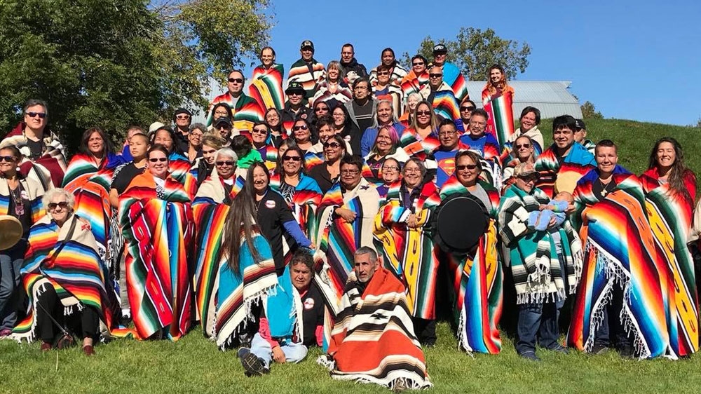 At a national gathering for 'Sixties Scoop survivors in September, survivors were blanketed in a ceremony to welcome them home [Courtesy of Colleen Cardinal] 