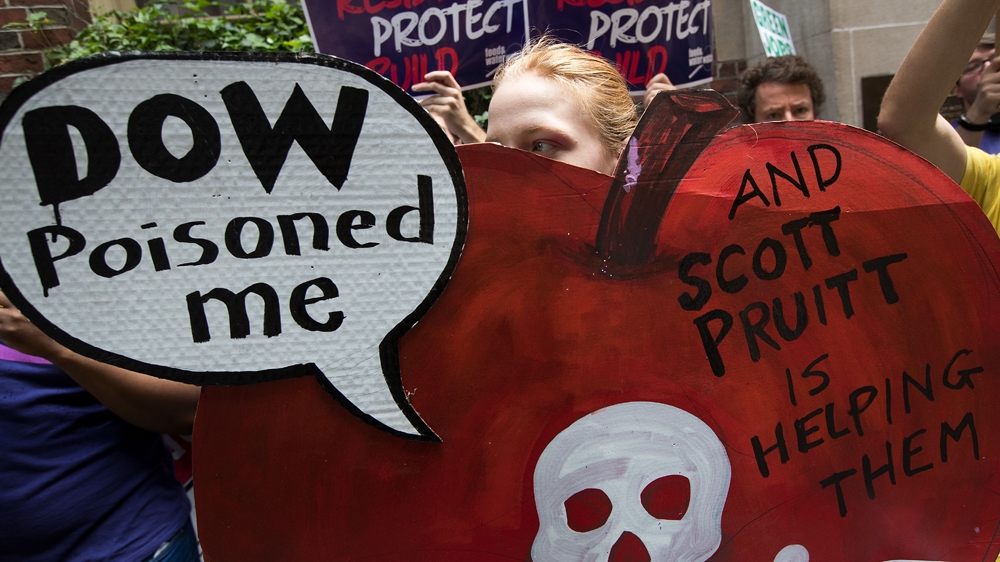 Environmental activists protest EPA NYC June 20th