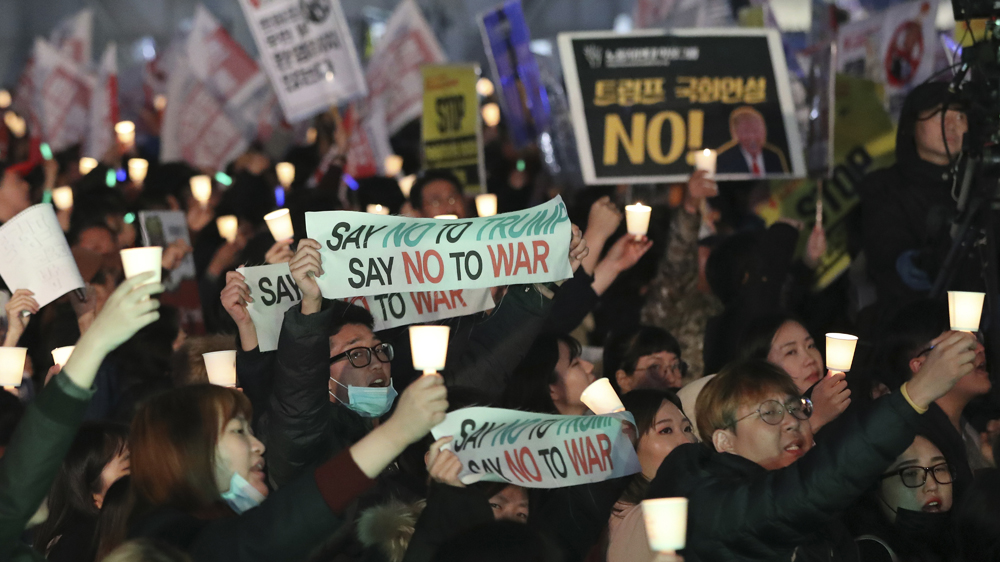 South Korea Trump protest