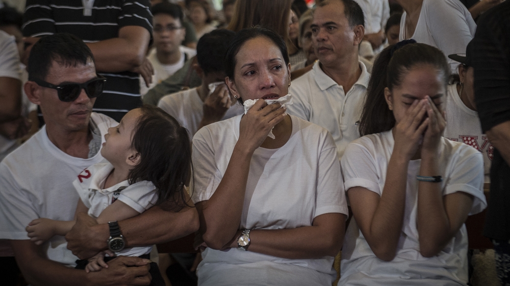 After he went missing, Carl Arnaiz's mother, Eva, returned from Dubai to join the search for her son [Ezra Acayan/Al Jazeera]