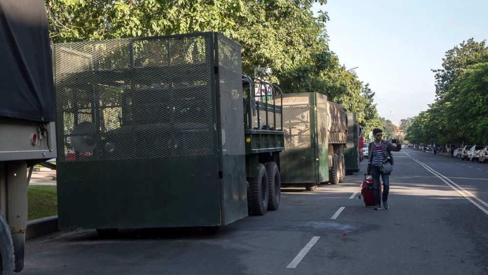 A large perimeter surrounding the Supreme Court has been sealed off [Omar Havana/Al Jazeera]