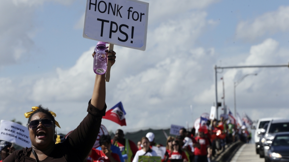 Haiti Migrant protest AP