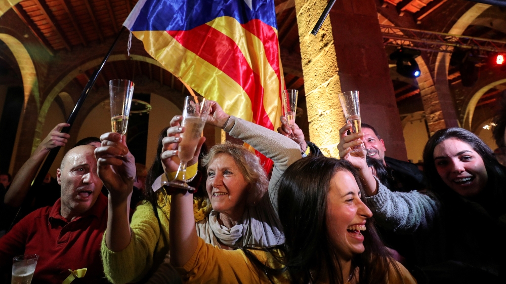 Catalonia election celebration Reuters