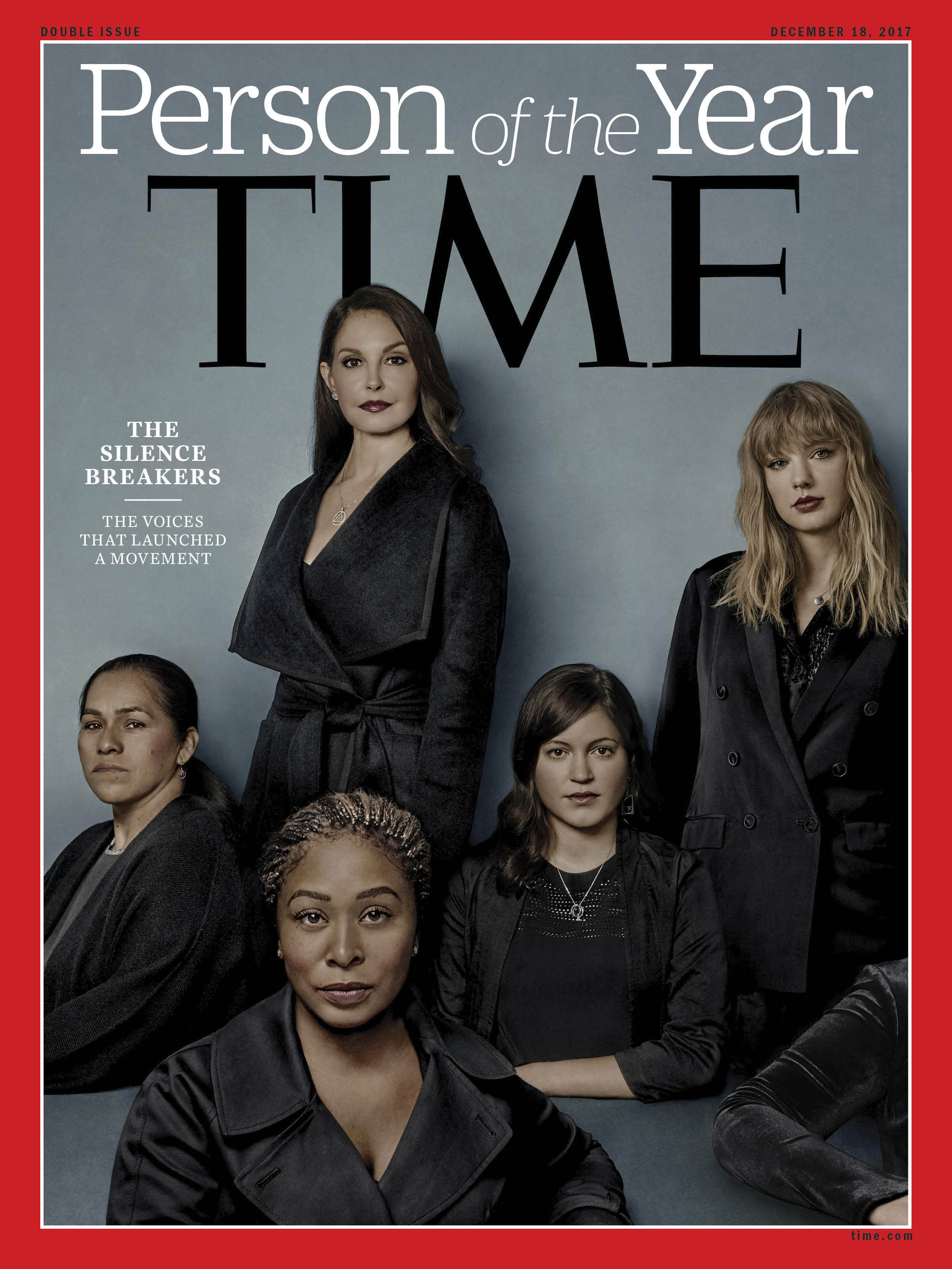 The Time magazine named the 'Silence Breakers', those who have shared their stories about sexual assault and harassment, 'person of the year'. The magazine's cover features Isabel Pascual, Ashley Judd, Taylor Swift, Adama Iwu and Susan Fowler [AP]