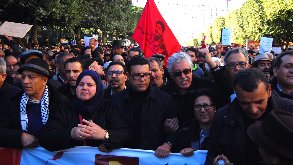 Popular Front protesters