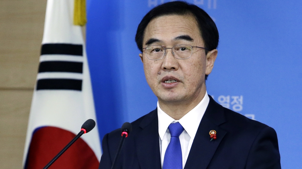 South Korean Unification Minster Cho Myoung-gyon