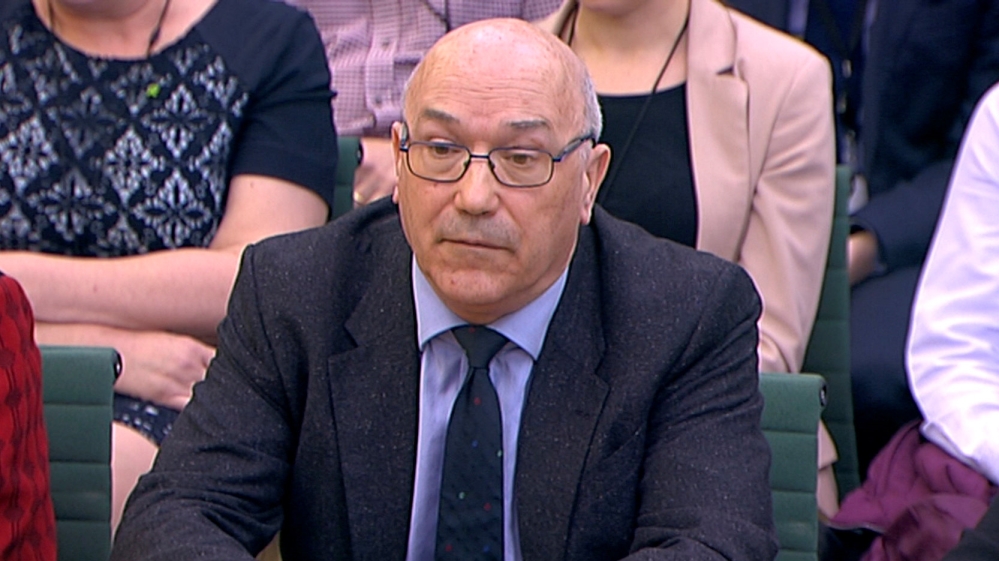 Oxfam''s chief executive Mark Goldring speaks before Parliament''s International Development Committe in London, Britain, February 20, 2018.