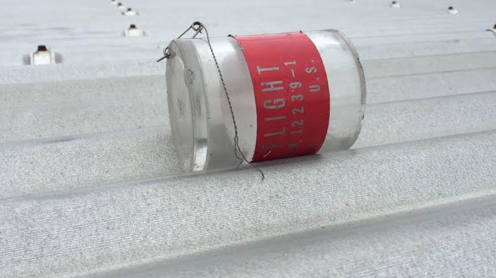 A US military canister was found on the roof of the Midorigaoka nursery school on December 7 [Takehiro Kamiya/Al Jazeera]