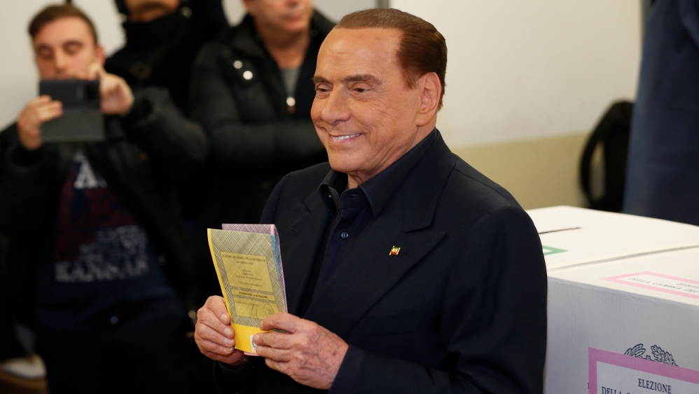 Media mogul Silvio Berlusconi's Forza Italia won 14.5 percent of votes [Stefano Rellandini/Reuters]
