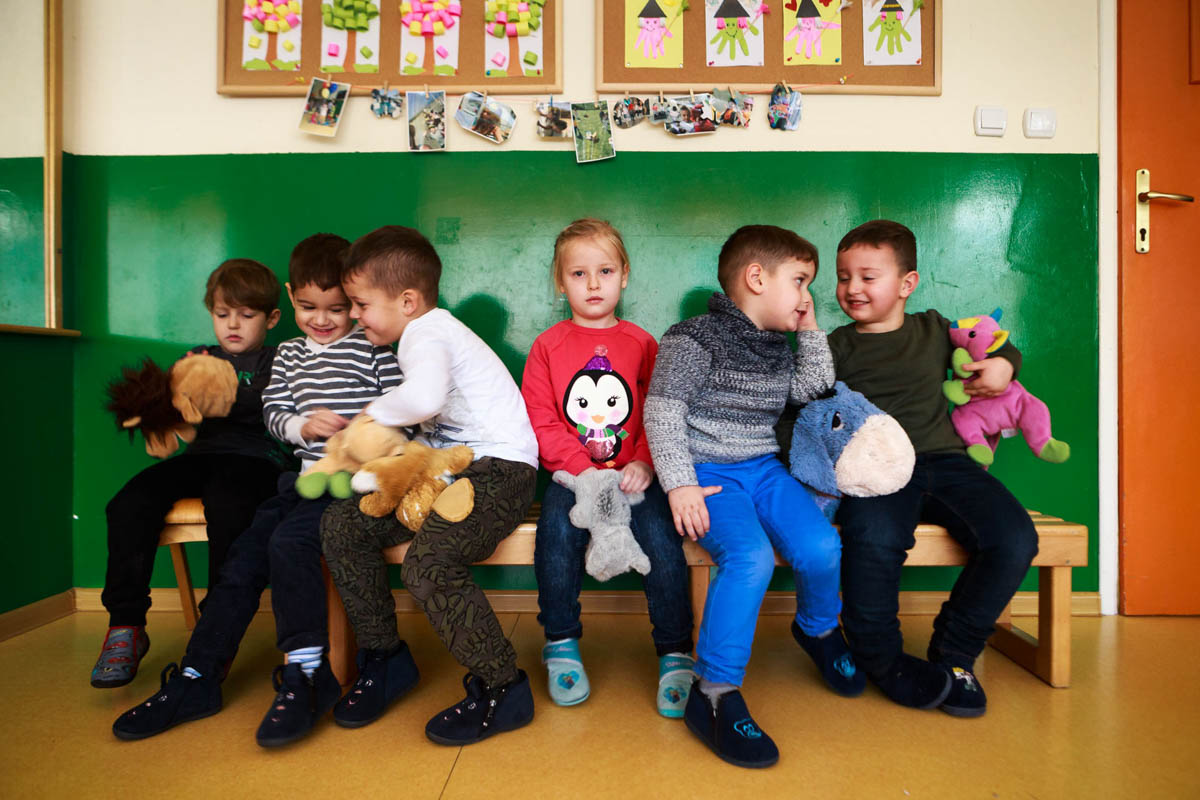 In a kindergarten in a small village girls are outnumbered by boys, who grow up interacting mainly with each other rather than girls.