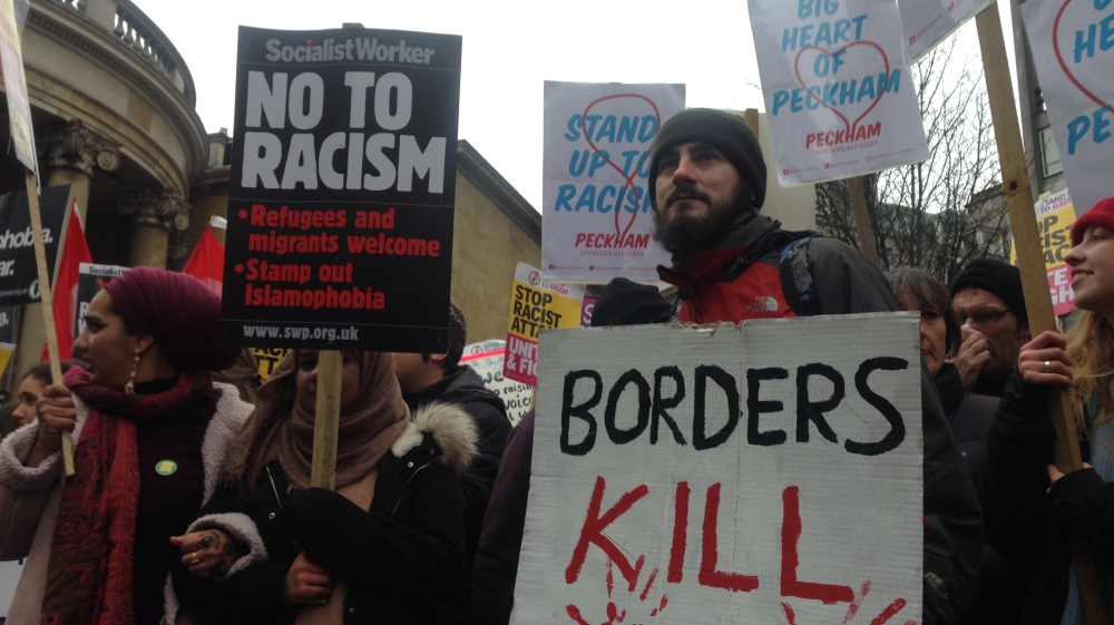 The year between 2016 and 2017 saw the largest percentage increase in hate crimes since 2011-12 [Claire Gilbody-Dickerson/Al Jazeera]