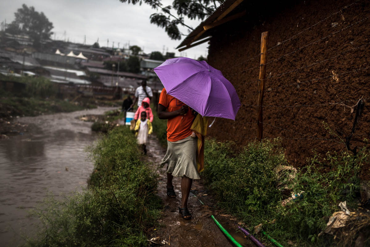 In Kibera, women and children bear the burnt of heavy rains