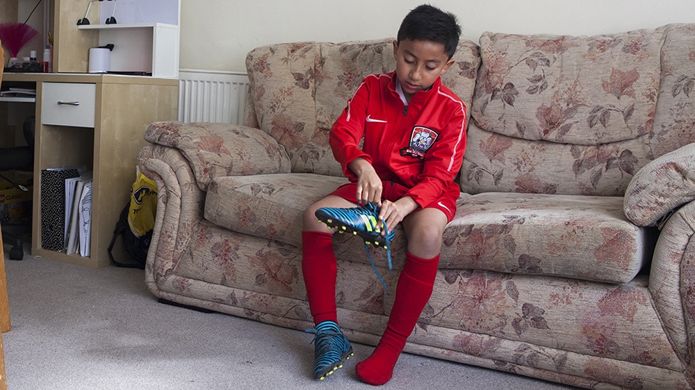 Fredy Celis's children have made a home for themselves in the UK [Rich Wiles/Al Jazeera]