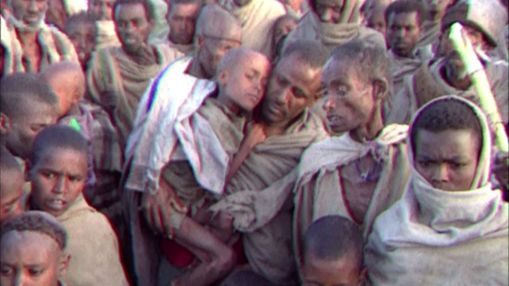 Scenes from the 1984 report inspired international relief efforts, raising millions of dollars [Screengrab/Al Jazeera] 