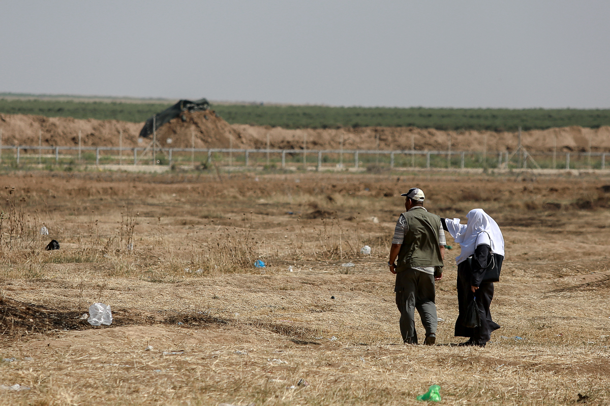 Palestinian women at protest [Hosam Salem/Al Jazeera]