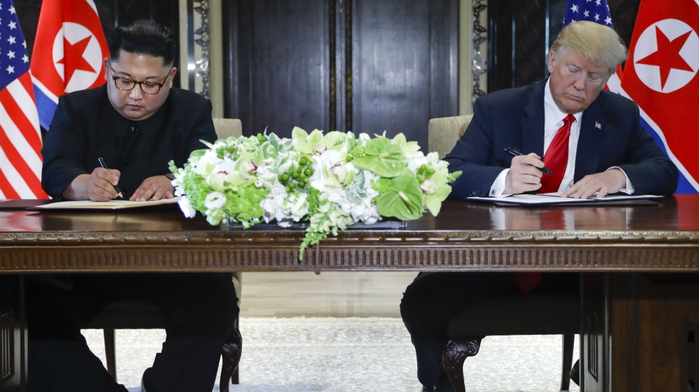 The agreement struck in Singapore produced few concrete results [File: Evan Vucci/AP Photo]