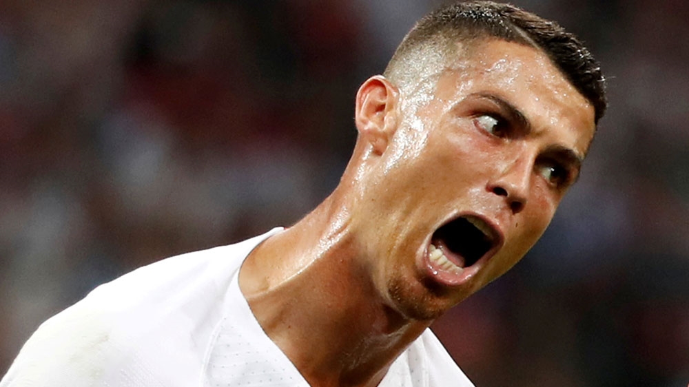 Ronaldo lost his temper as the match came to a close at 2-1 [Murad Sezer/Reuters]