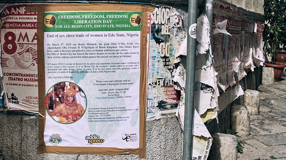  The Oba of Benin's intervention was celebrated in Italy [Naomi Morello/Al Jazeera]