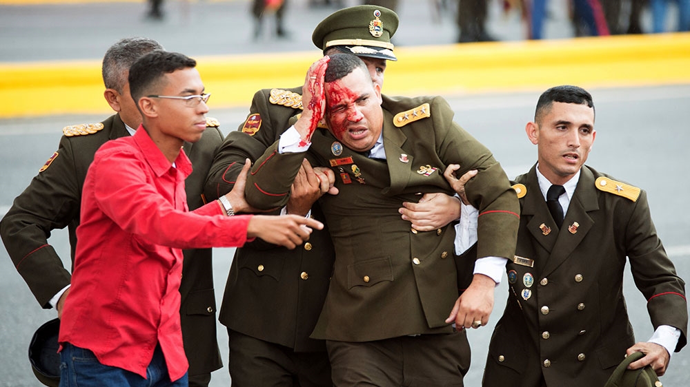 
At least seven soldiers were injured in Saturday's incident [Xinhua via AP] 