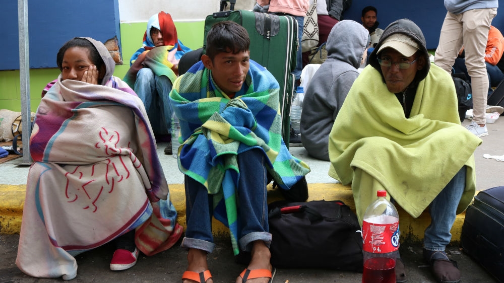 Caterene Gomez spent more than two weeks walking and hitchhiking across Colombia, hoping to get to Peru [Dylan Baddour/Al Jazeera] 