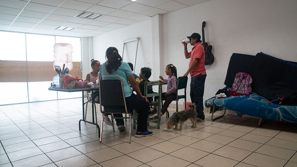 Romero's family lives in an empty old community centre in one of Mexico City's most dangerous neighbourhoods [Lucina Melesio Friedman/Al Jazeera] 