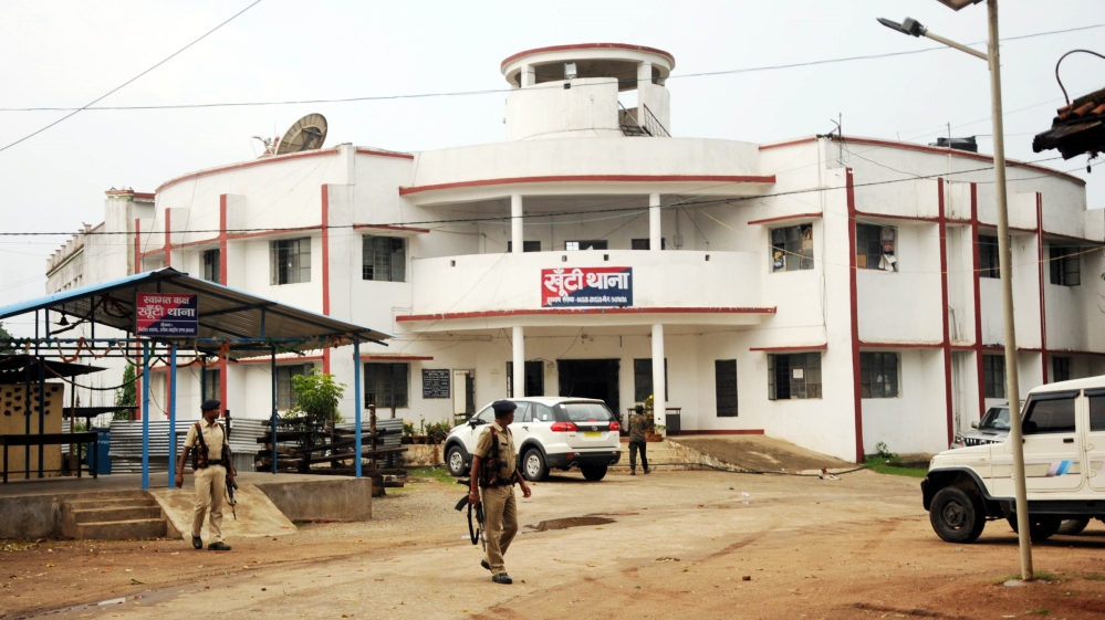 
Between February and July, more than 3,300 farmers, including the heads of village assemblies, have been charged under the law of sedition [File: Khunti police station/EPA]
