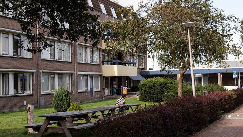 Overview of the Musselkanaal reception centre [Je Seung Lee/Al Jazeera]