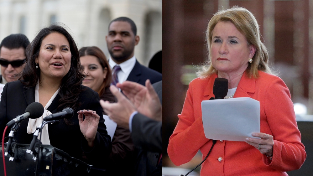 Veronica Escobar and Sylvia Garcia are running in Democratic strongholds [AP Photo] 